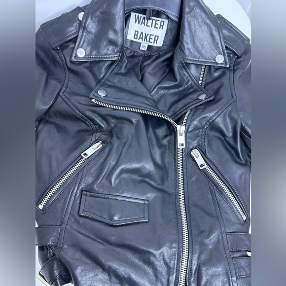 WALTER BAKER Leather Jacket, XS - Picture 3 of 10